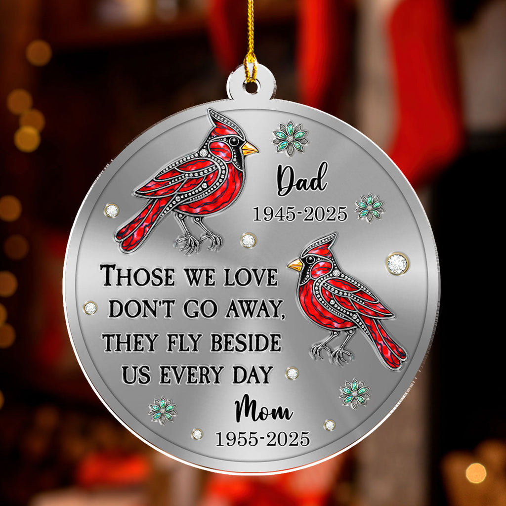 Custom Memorial Christmas Ornament, Sympathy Keepsake •  Always Remembered - Personalized Acrylic Ornament