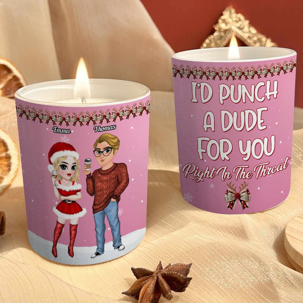 Punch A Dude - Personalized Candle