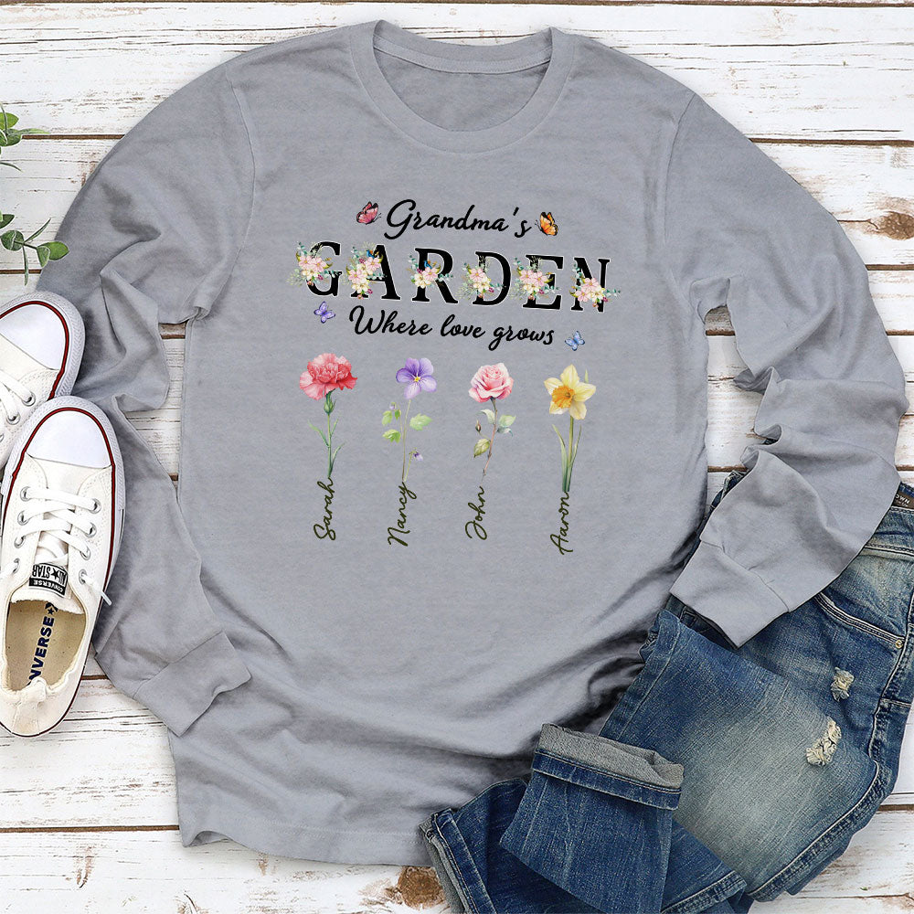 Custom Christmas & Birthday Gift for Grandma • Grandma Garden - Personalized Shirt