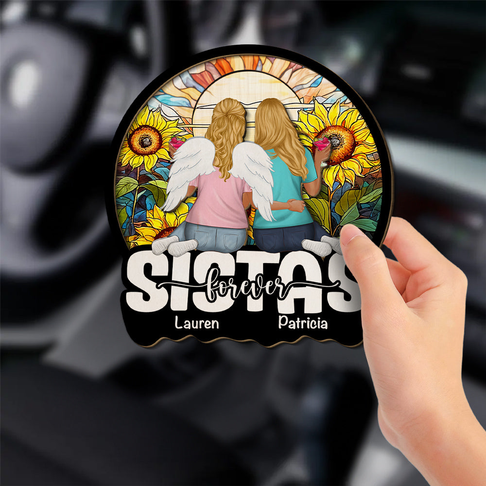 Sisters Beyond Time - Personalized Car Visor Clip
