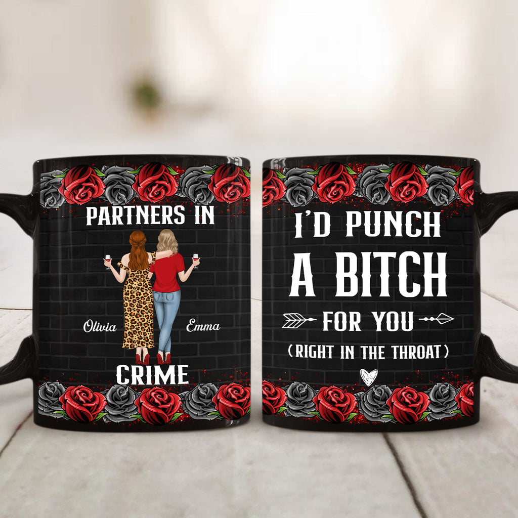 Custom Best Friend, Christmas & Birthday Friendship Keepsake Gift • Partner In Crime - Personalized Coffee Mug