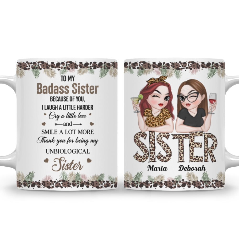 Custom Best Friend, Christmas & Birthday Friendship Keepsake Gift • Badass Bestie - Personalized Coffee Mug