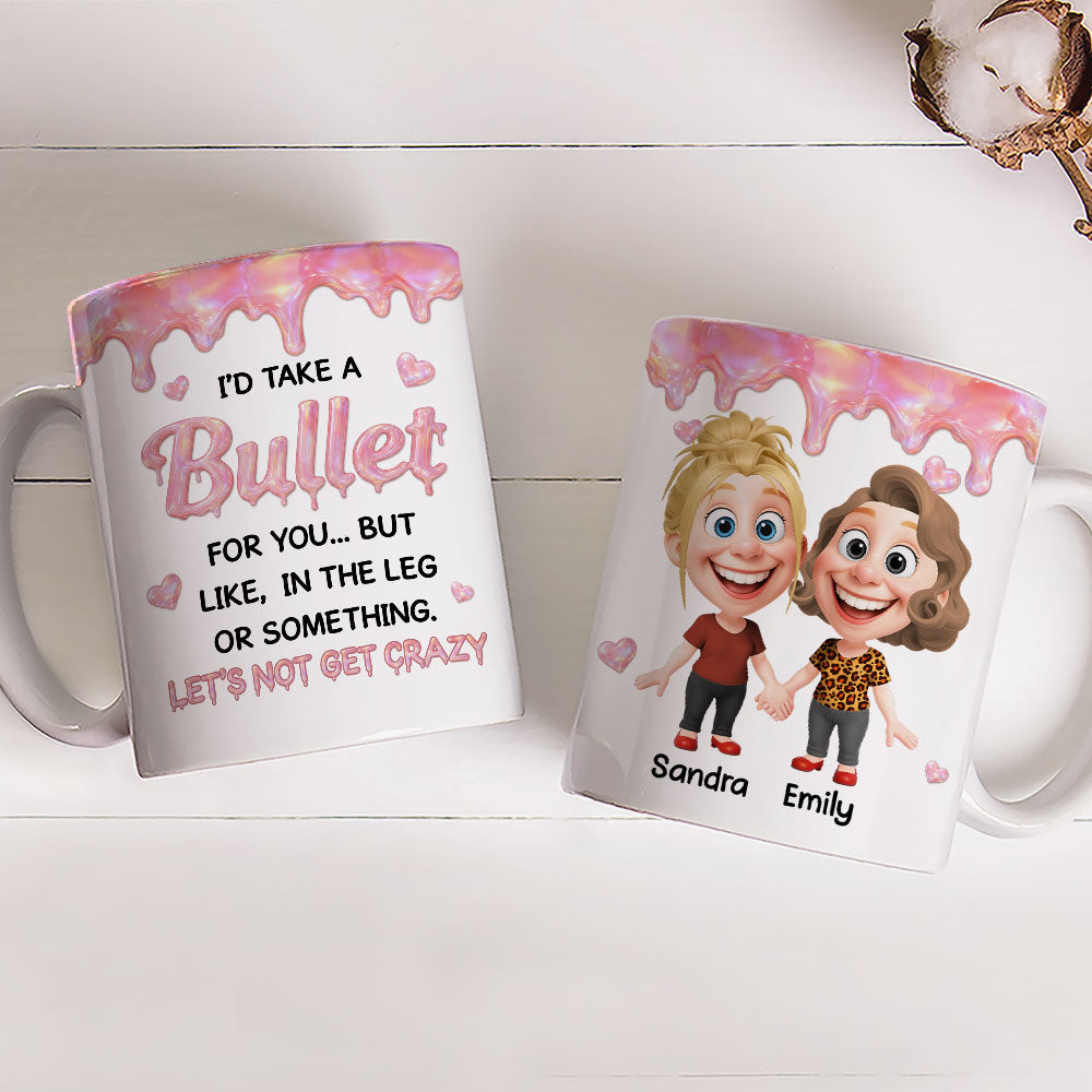 Custom Best Friend, Christmas & Birthday Friendship Keepsake Gift • Take A Fall Just For You - Personalized 3D Inflated Effect Mug