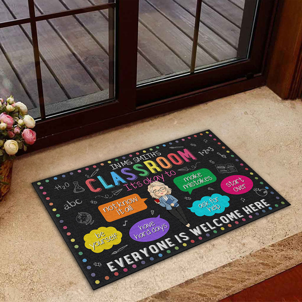 In My Classroom Everything Is Okay - Personalized Doormat