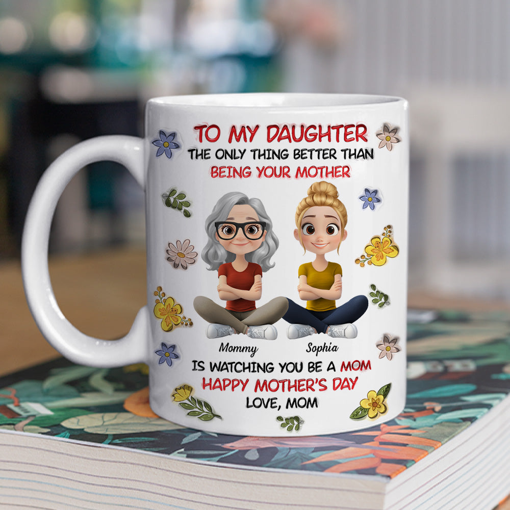 Custom Mother's Day Gift for Daughter • To My Daughter With Love - Personalized 3D Inflated Effect Mug