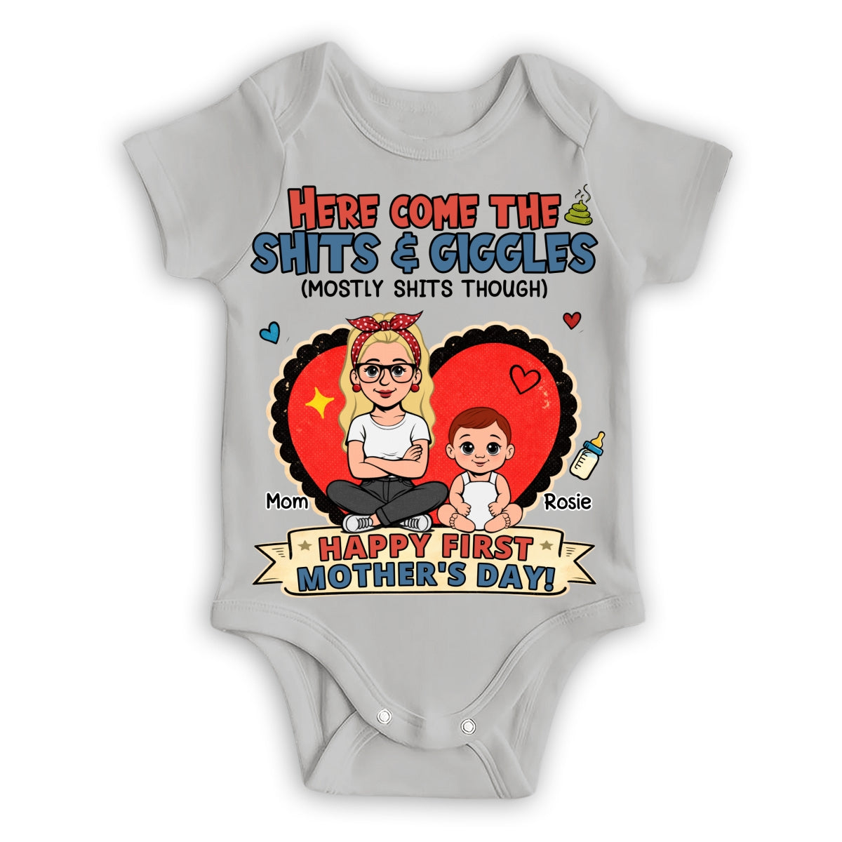 Here Come The Giggles - Personalized Baby Onesie