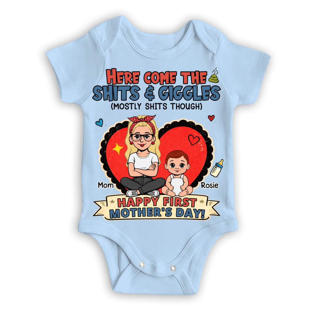 Here Come The Giggles - Personalized Baby Onesie