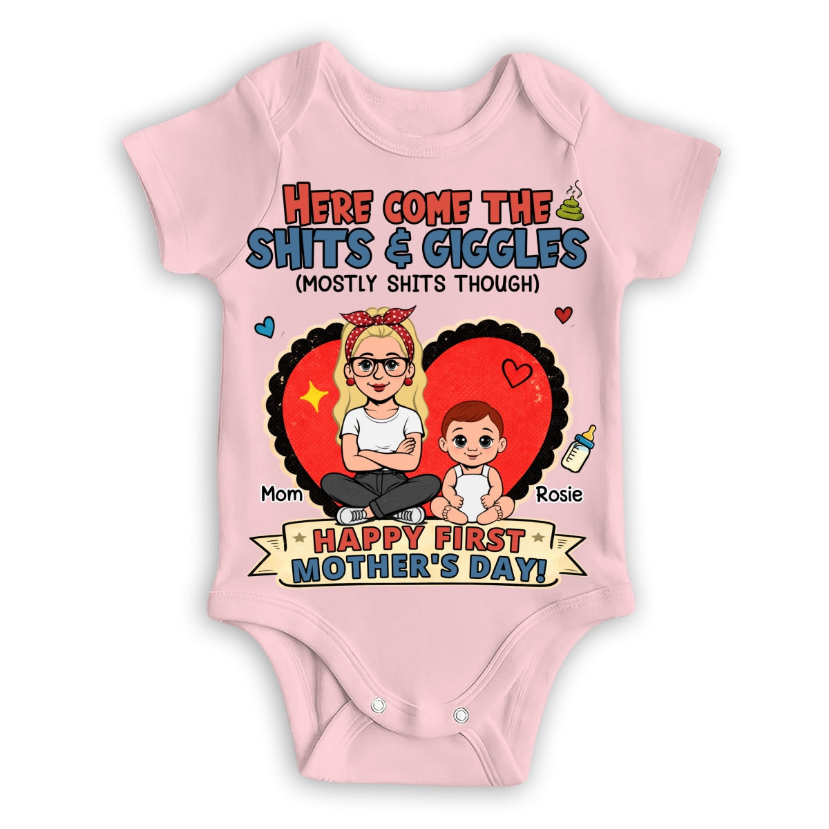 Here Come The Giggles - Personalized Baby Onesie