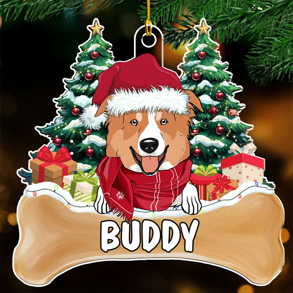 Custom Keepsake Christmas Ornament •  Dog Christmas - Personalized Acrylic Ornament
