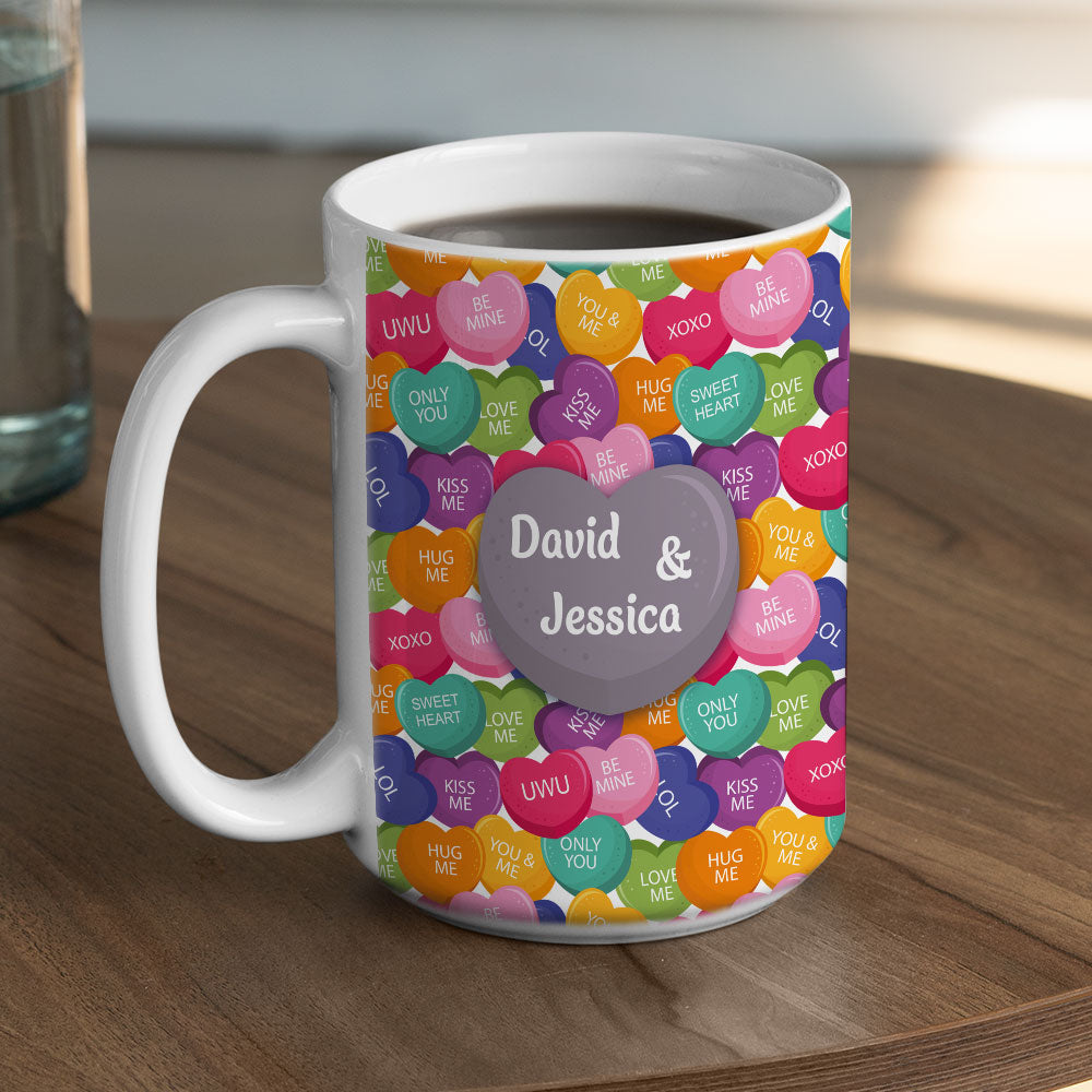 Custom Anniversary Keepsake Gifts For Couple • Love Laughter And Candy- Personalized Coffee Mug