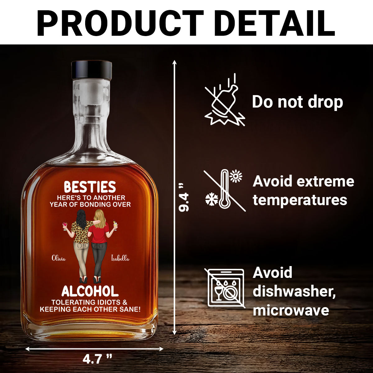 Alcohol Tolerating - Personalized Spirits Decanter