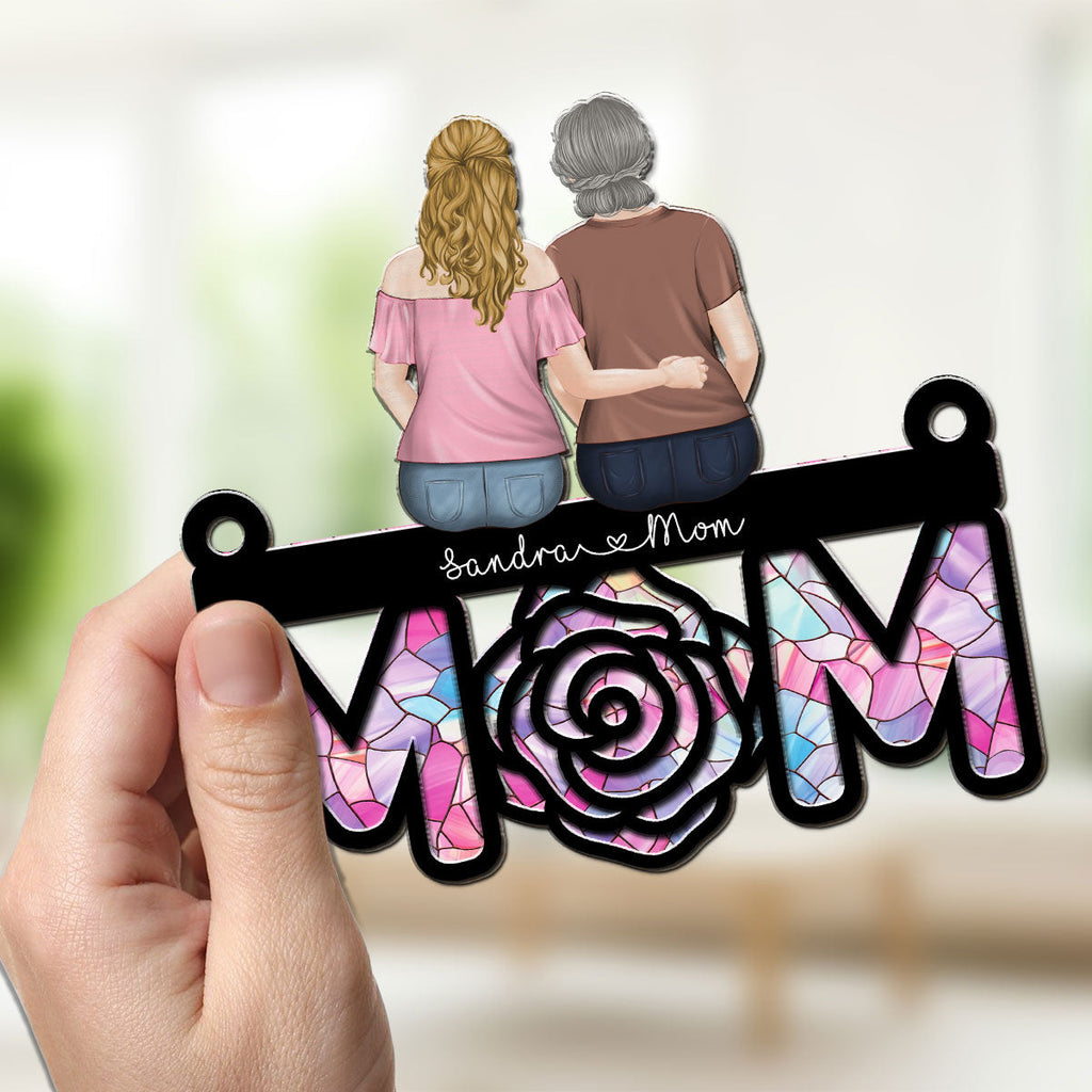 Custom Hanging Decor, Birthday Housewarming Gift • Gift For Mom - Personalized Suncatcher