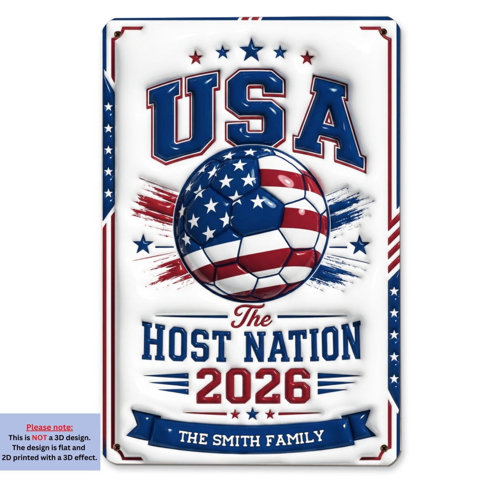 Custom 3D Home & Wall Decor, Birthday & Christmas Gift • For The World - Personalized 3D Inflated Effect Metal Sign