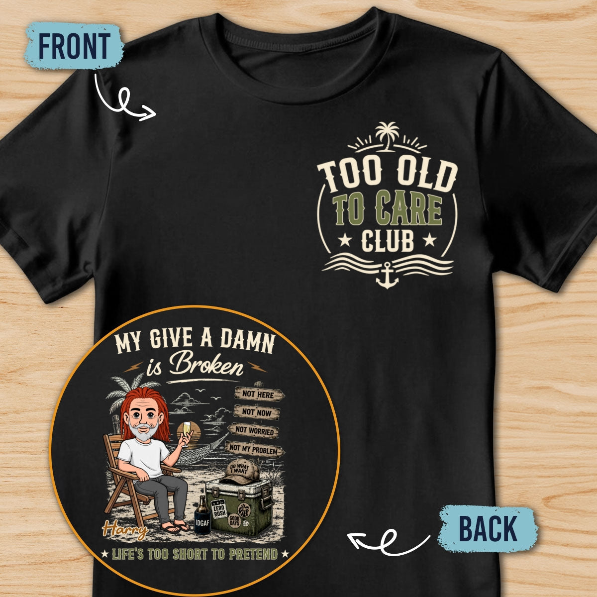Custom Christmas & Birthday Gift for Grandpa • Old Enough To Decline - Personalized Shirt