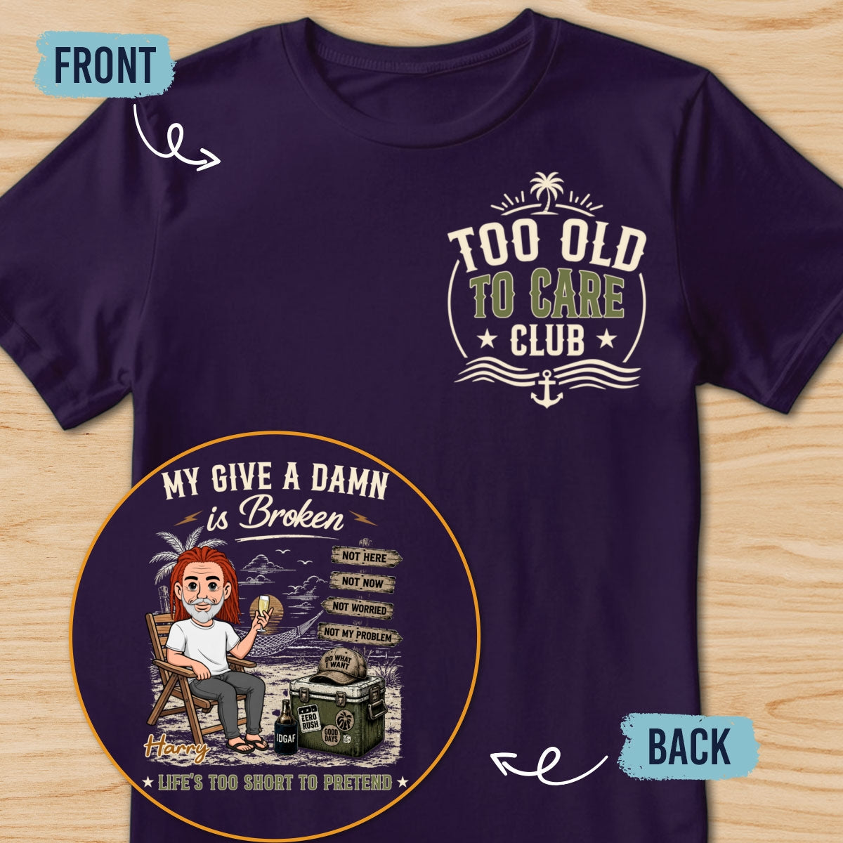 Custom Christmas & Birthday Gift for Grandpa • Old Enough To Decline - Personalized Shirt