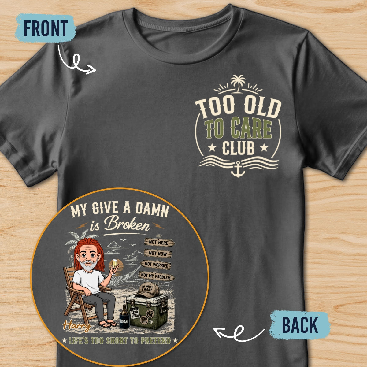 Custom Christmas & Birthday Gift for Grandpa • Old Enough To Decline - Personalized Shirt