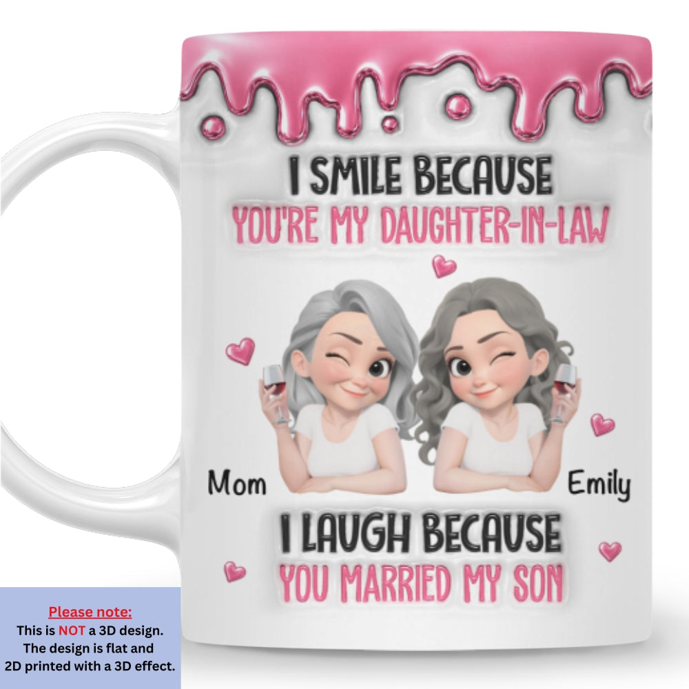 Custom Mother's Day Gift for Daughter • Officially Part Of Us - Personalized 3D Inflated Effect Mug