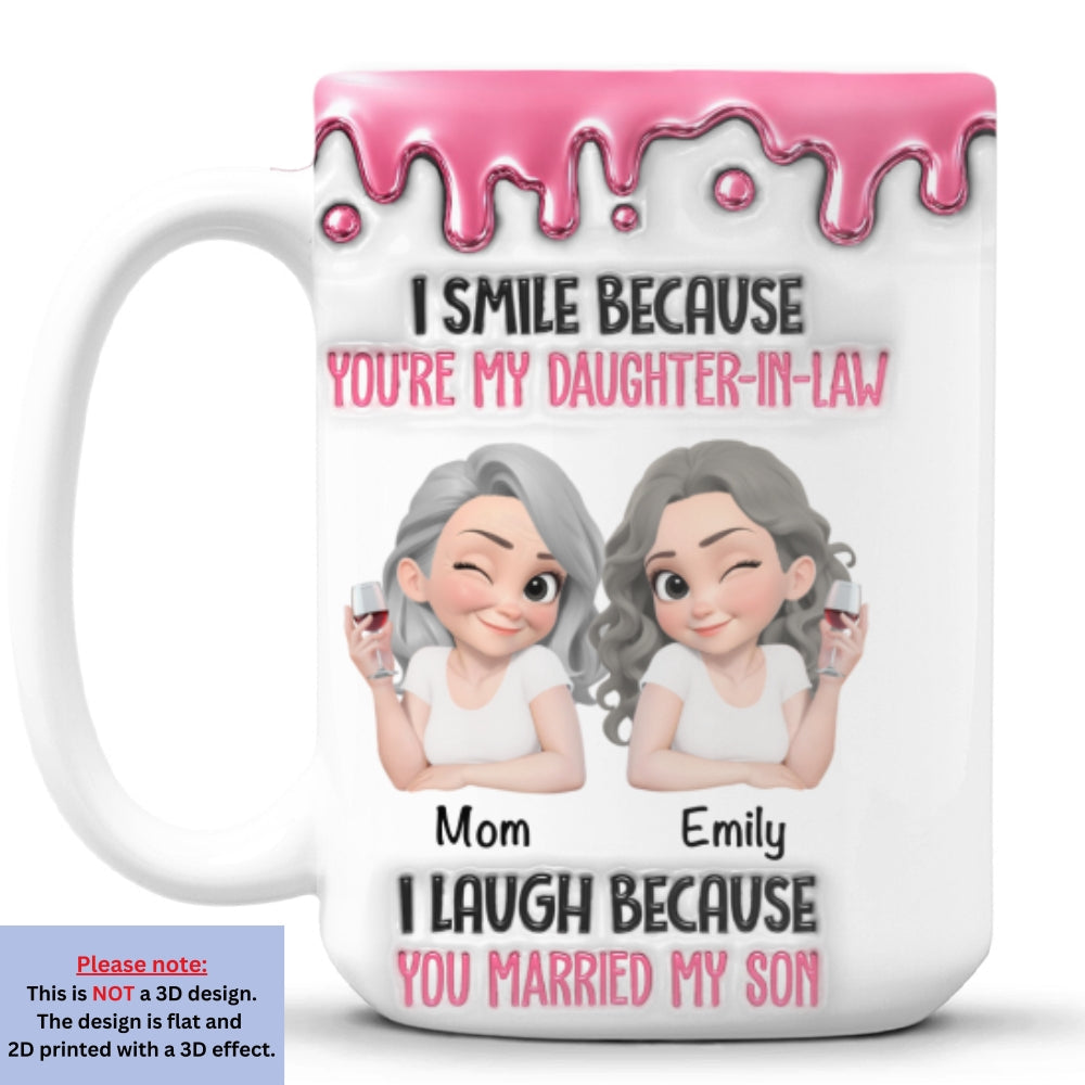 Custom Mother's Day Gift for Daughter • Officially Part Of Us - Personalized 3D Inflated Effect Mug