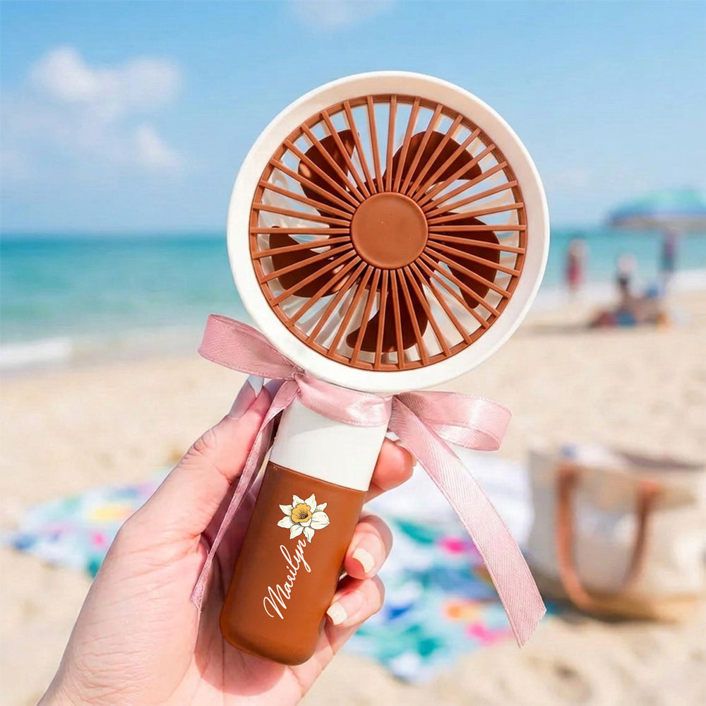 Forever in Bloom - Personalized Handheld Fan