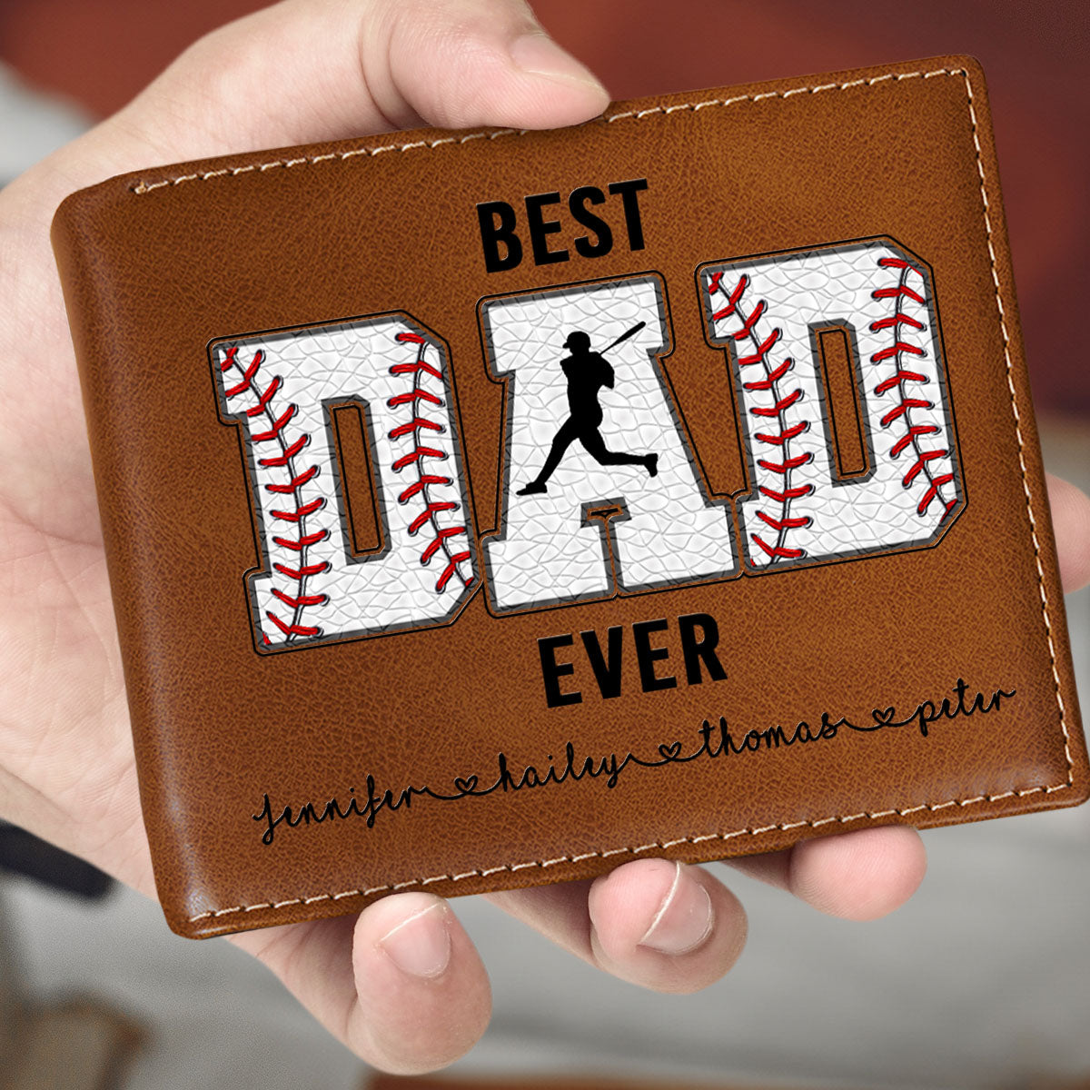 My Best Coach And Biggest Fan - Personalized Printed Men Leather Wallet