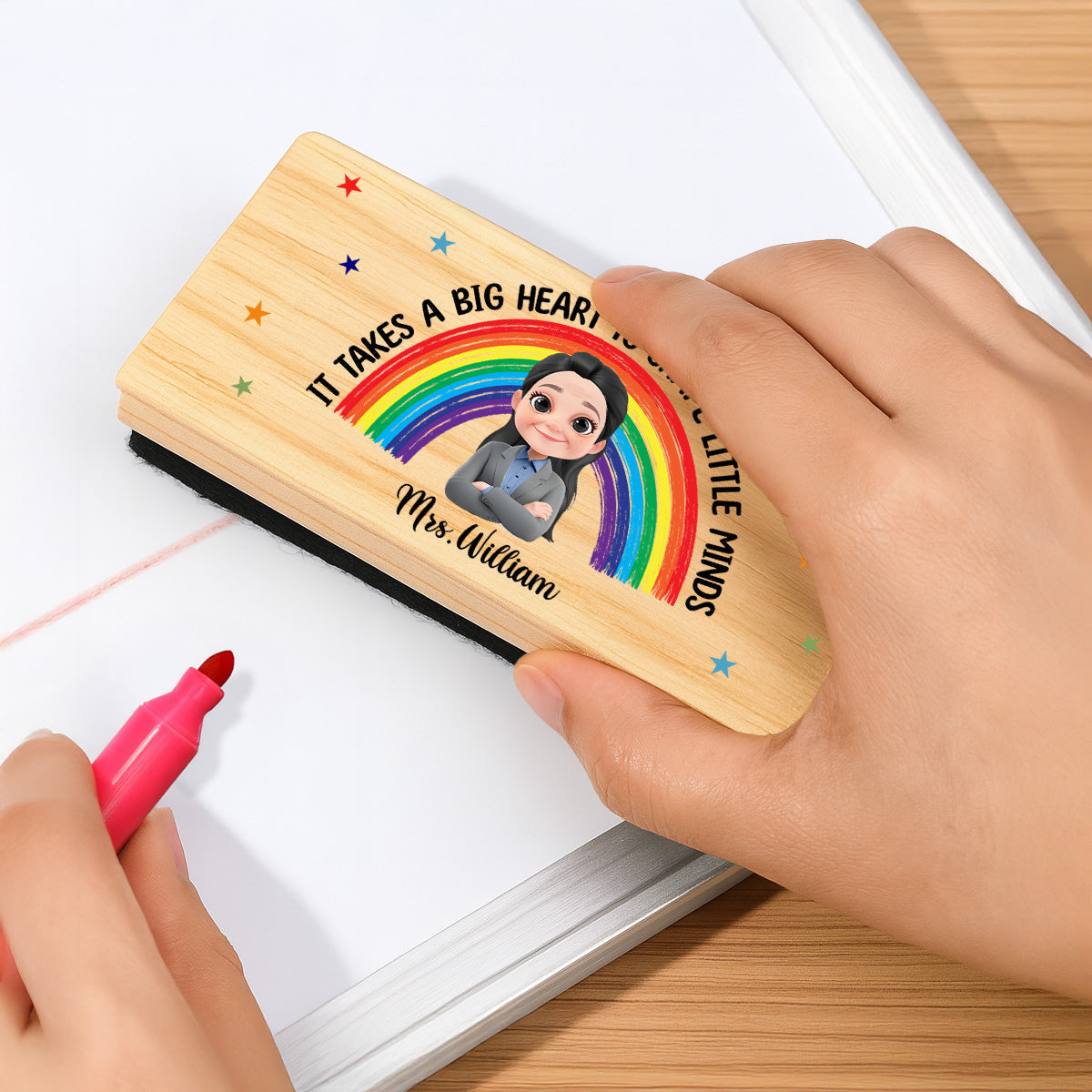 It Takes A Big Heart - Personalized Whiteboard Eraser