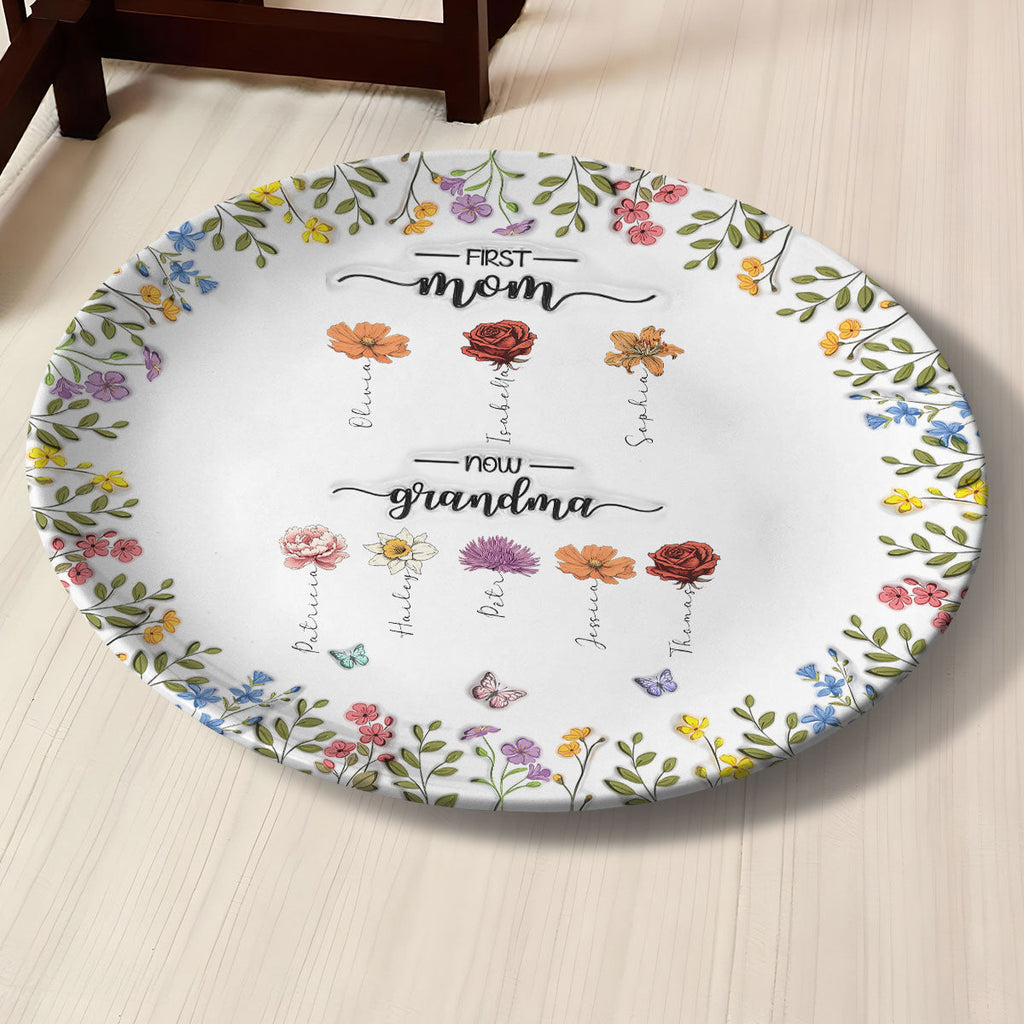 First Mom Now Grandma - Personalized 3D Inflated Effect Plate