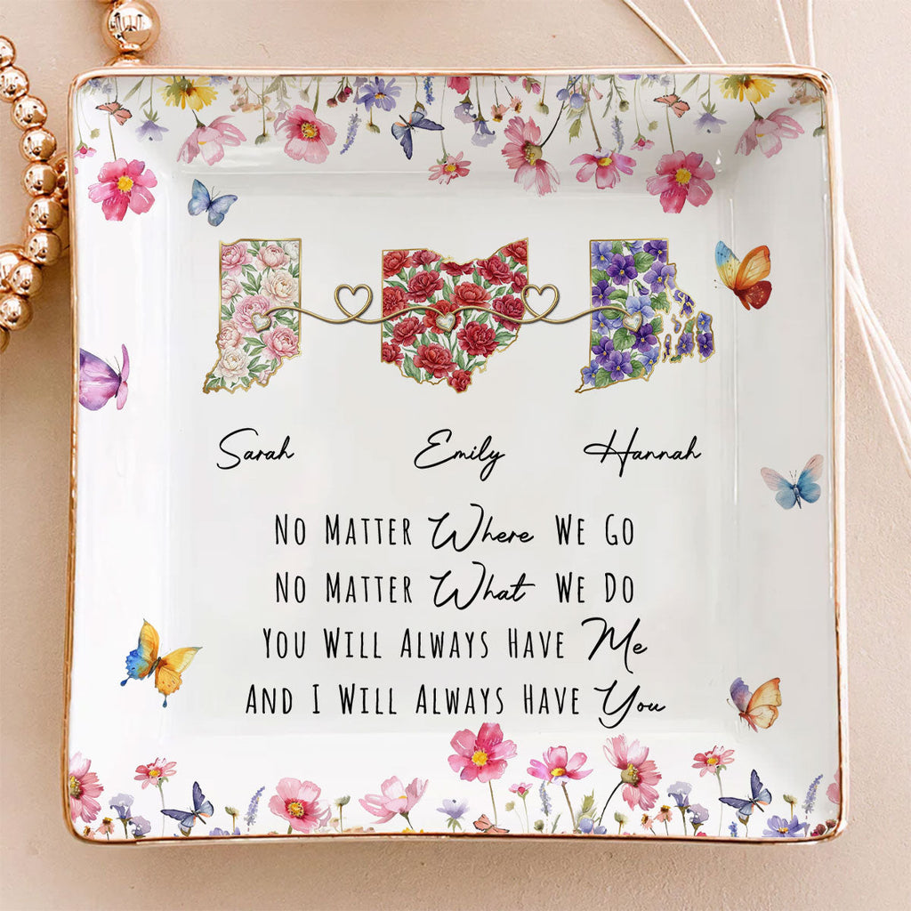 Custom Trinket Dish Gift for Friend, for Soul Sister • Always Us - Personalized Jewelry Dish