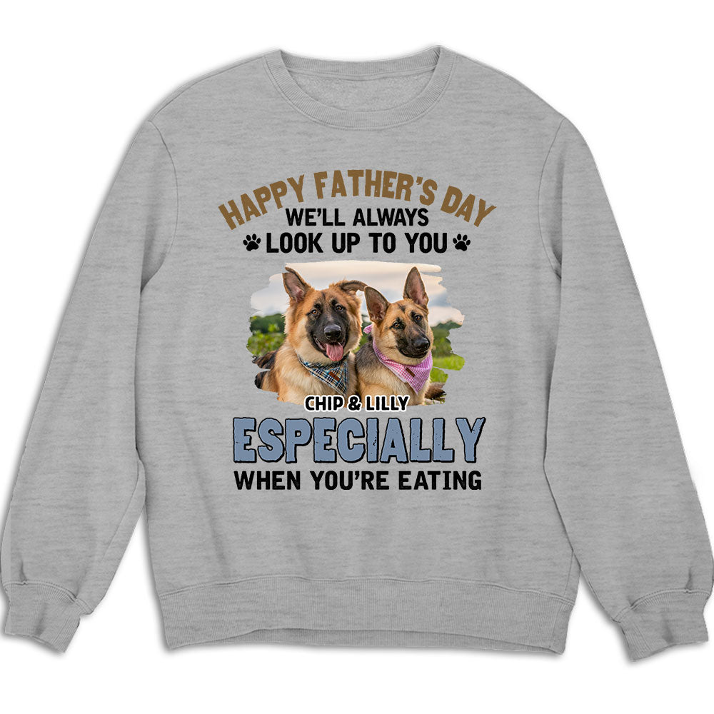 Custom Photo Christmas & Birthday Keepsake Gift • Especially When Dogs Are Eating Photo - Personalized Shirt