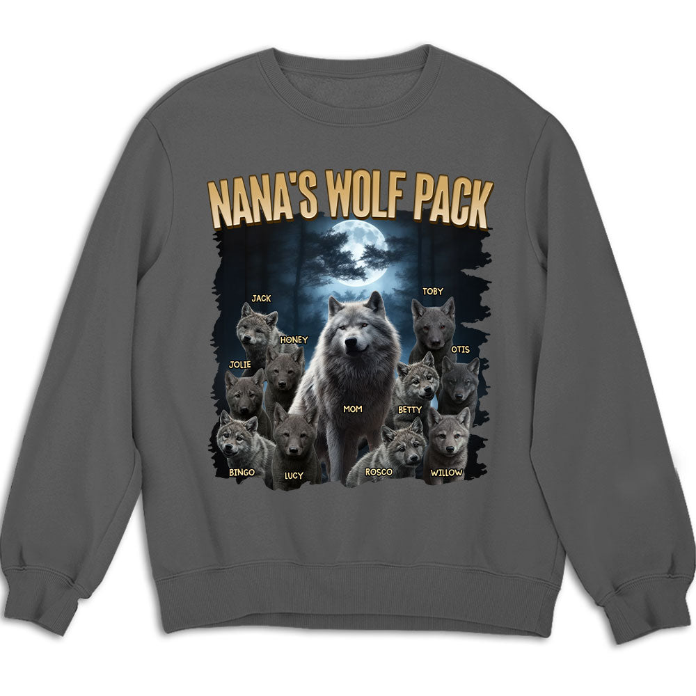 Custom Christmas & Birthday Gift for Mom, Grandma • Mama Wolf Pack - Personalized Shirt