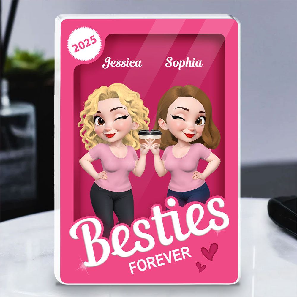 Custom Friendship Decor, Christmas Birthday Gifts For Best Friend • Bestie Forever Box - Personalized Acrylic Plaque