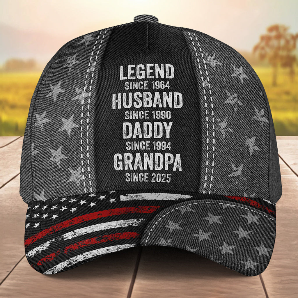 Legend Husband Daddy - Personalized Classic Cap