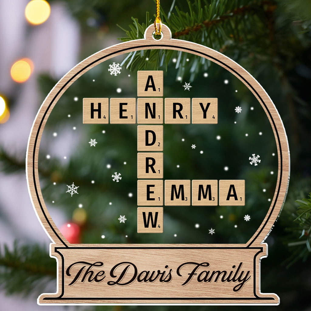 Custom Family Ornament, Christmas Gift for Family Members •  At Christmas, All Roads Lead Home - Personalized Acrylic Ornament