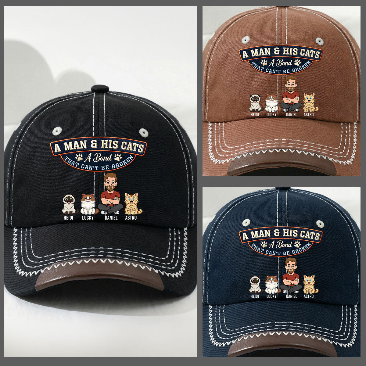 Forever My Cat - Personalized Vintage Soft Baseball Cap