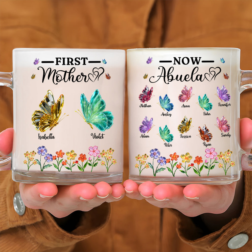 Custom Mother's Day Gift for Mom & Grandma • The Beautiful Journey - Personalized Glass Mug
