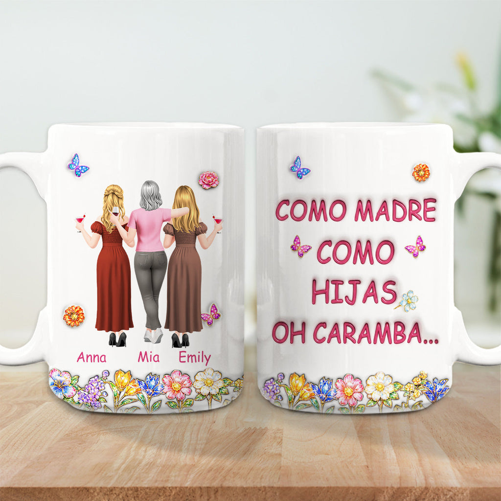 Custom Mother's Day Gift for Mom & Grandma • Como Tú Como Yo - Taza Personalizada con Efecto 3D