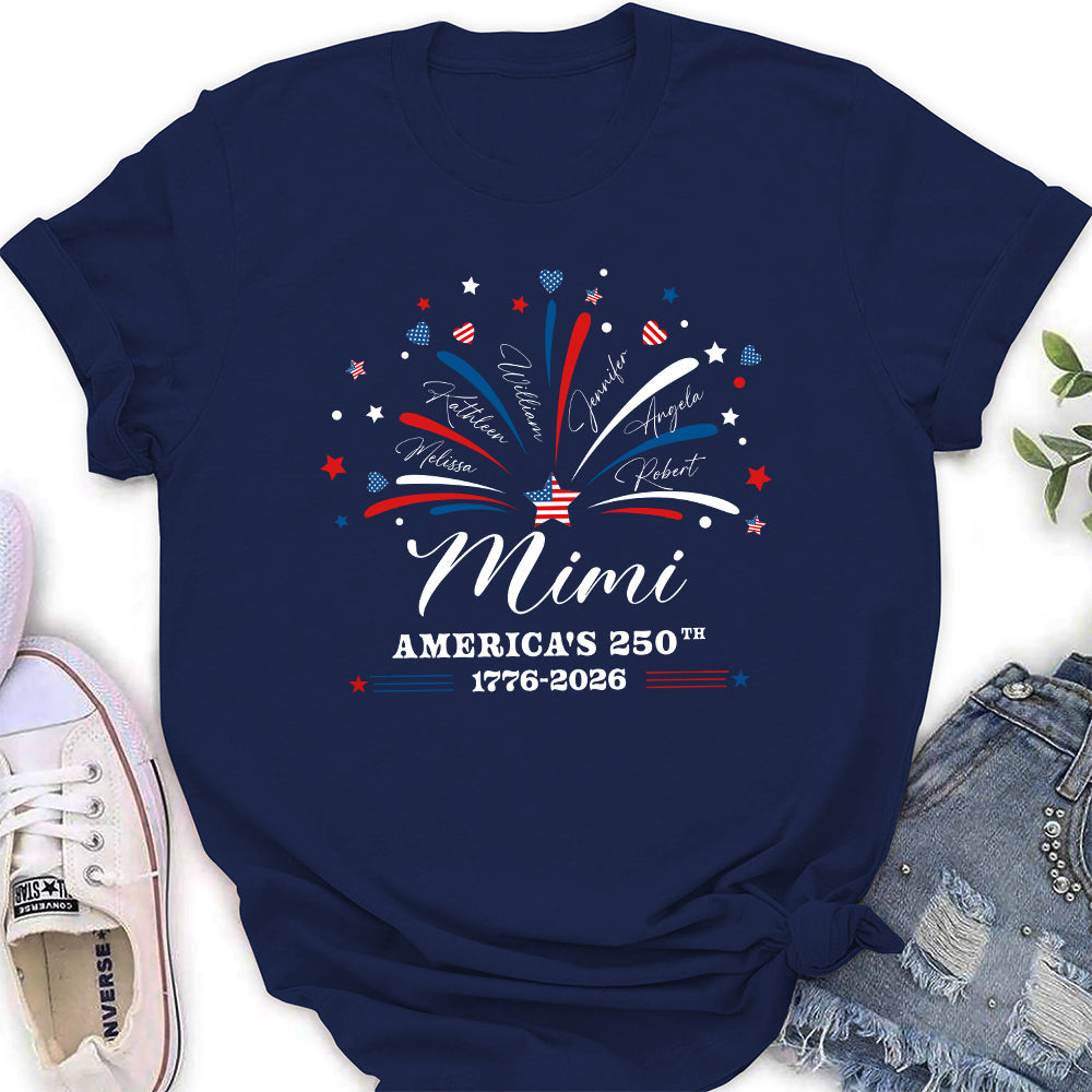 Custom Christmas & Birthday Gift for Grandma • Mimi America 250th Anniversary - Personalized Shirt