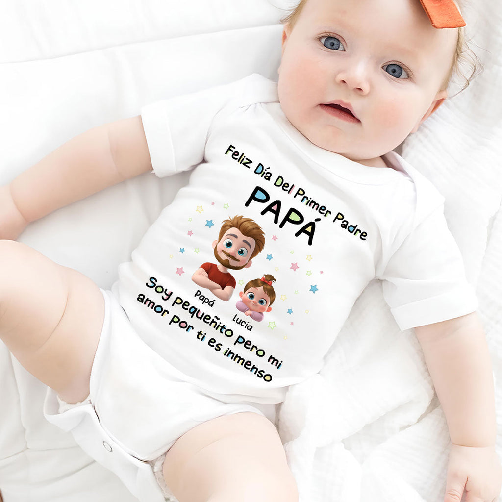 Día Del Primer Padre - Mono De Bebé Personalizado