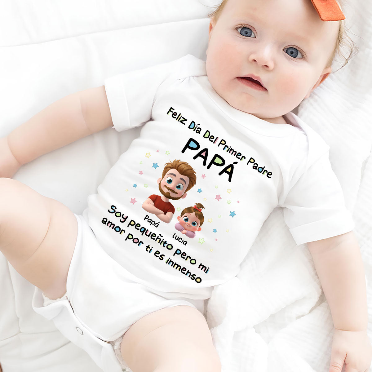 Día Del Primer Padre - Mono De Bebé Personalizado