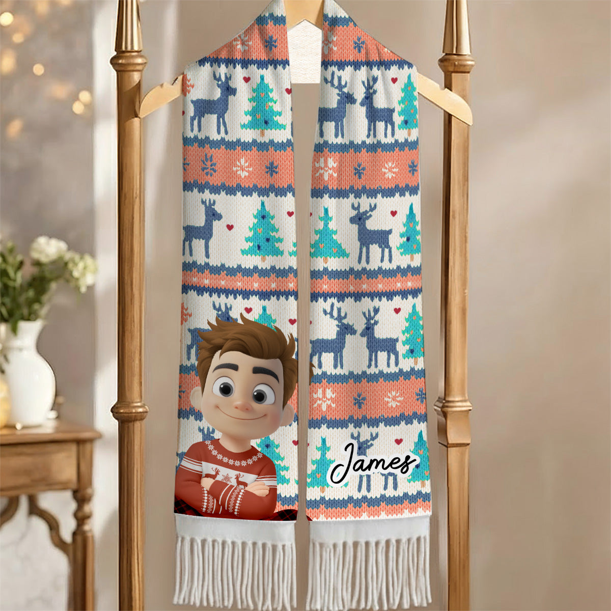 Human Cartoon - Personalized Scarf
