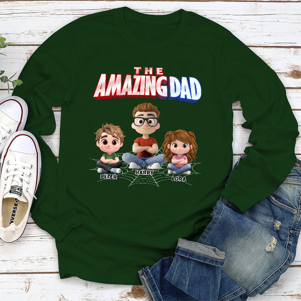 Custom Father's Day, Special Gift for Dad & Grandpa • The World Best Amazing Dad - Personalized Shirt