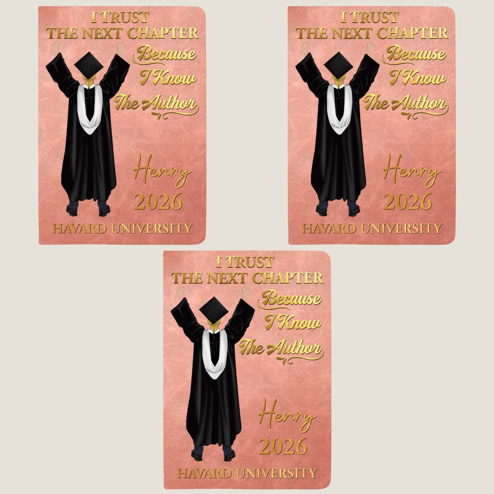 Graduation Journal Custom Name School Year For Daughter, Son • I Know The Author - Personalized Leather Journal