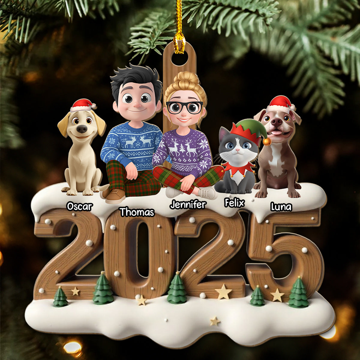 Custom Keepsake Christmas Ornament •  From This Year Fur Ver - Personalized 3D Effect Wood Ornament