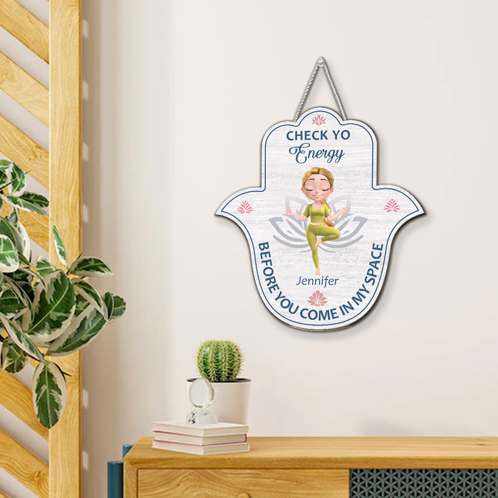 Custom Home & Wall Decor, Birthday & Christmas Gift • Check Your Energy - Personalized Wood Sign