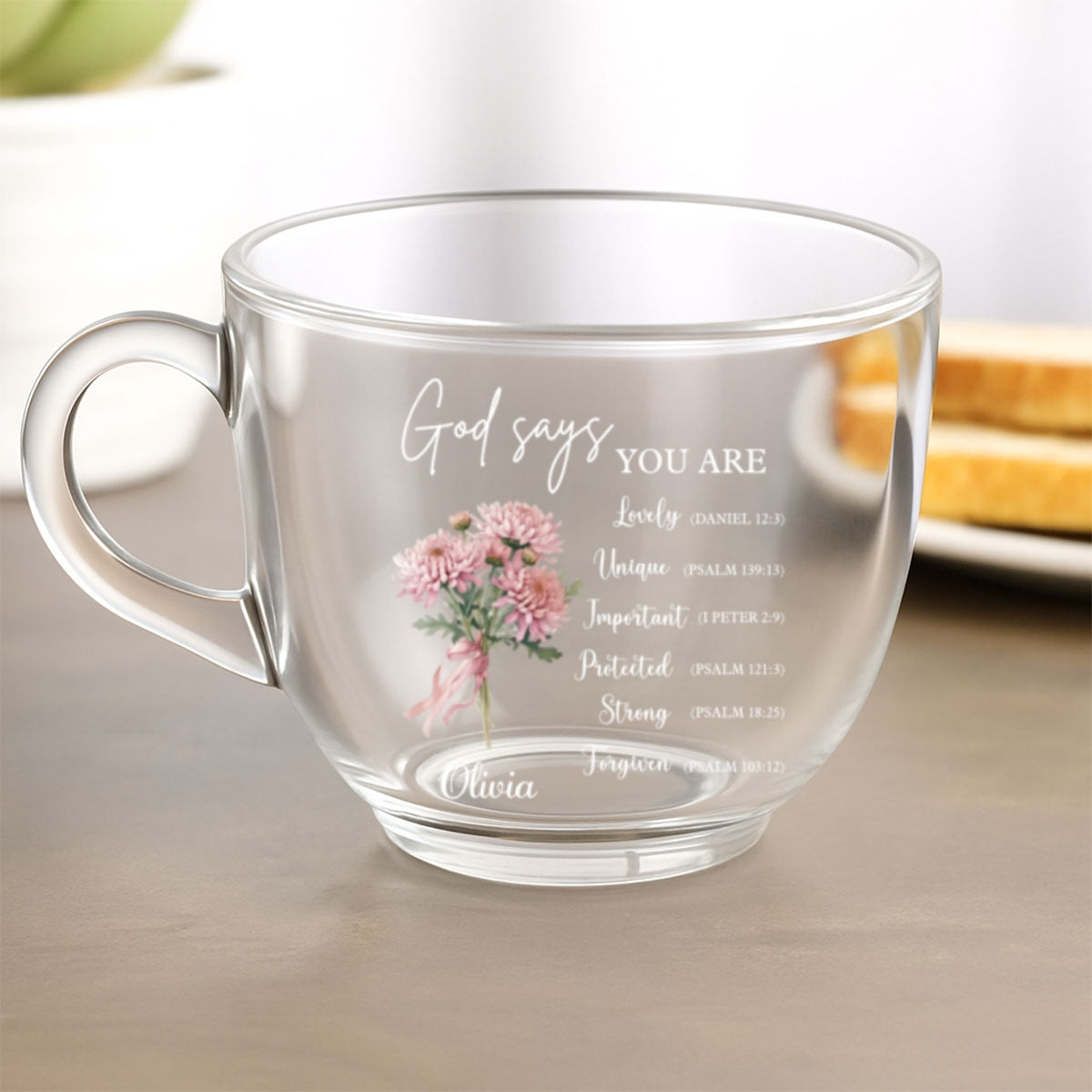 You Are Lovely - Personalized Glass Tea Cup