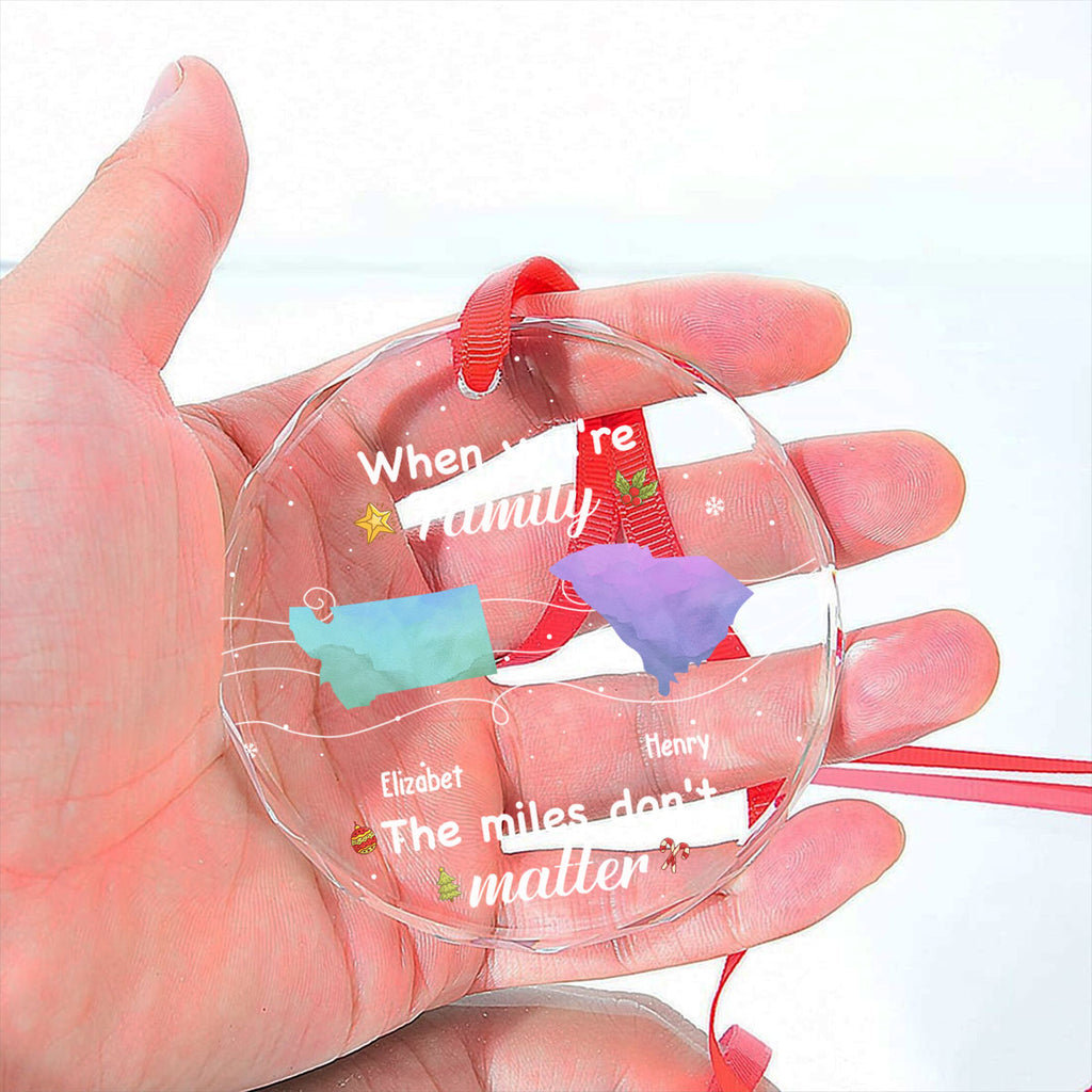 Custom Sister Christmas Ornament •  Siblings Forever - Personalized Glass Ornament