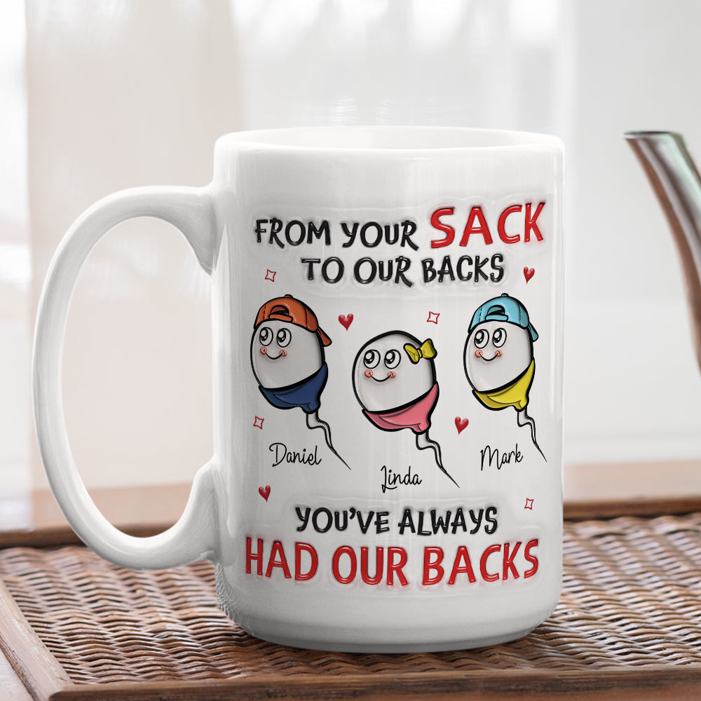 Custom Christmas & Birthday Keepsake Gift • Got My Back - Personalized 3D Inflated Effect Mug