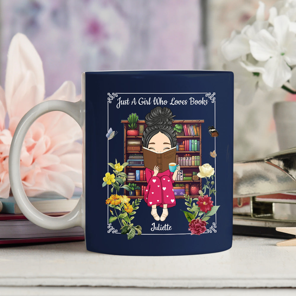 Custom Christmas & Birthday Keepsake Gift • A Girl Who Finds Magic In Books - Personalized Coffee Mug