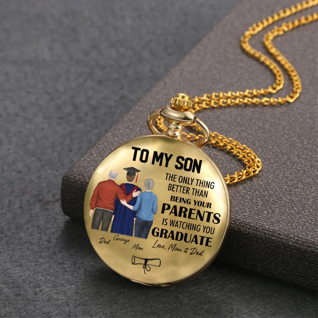 Watching You Graduate - Personalized Print Pocket Watch