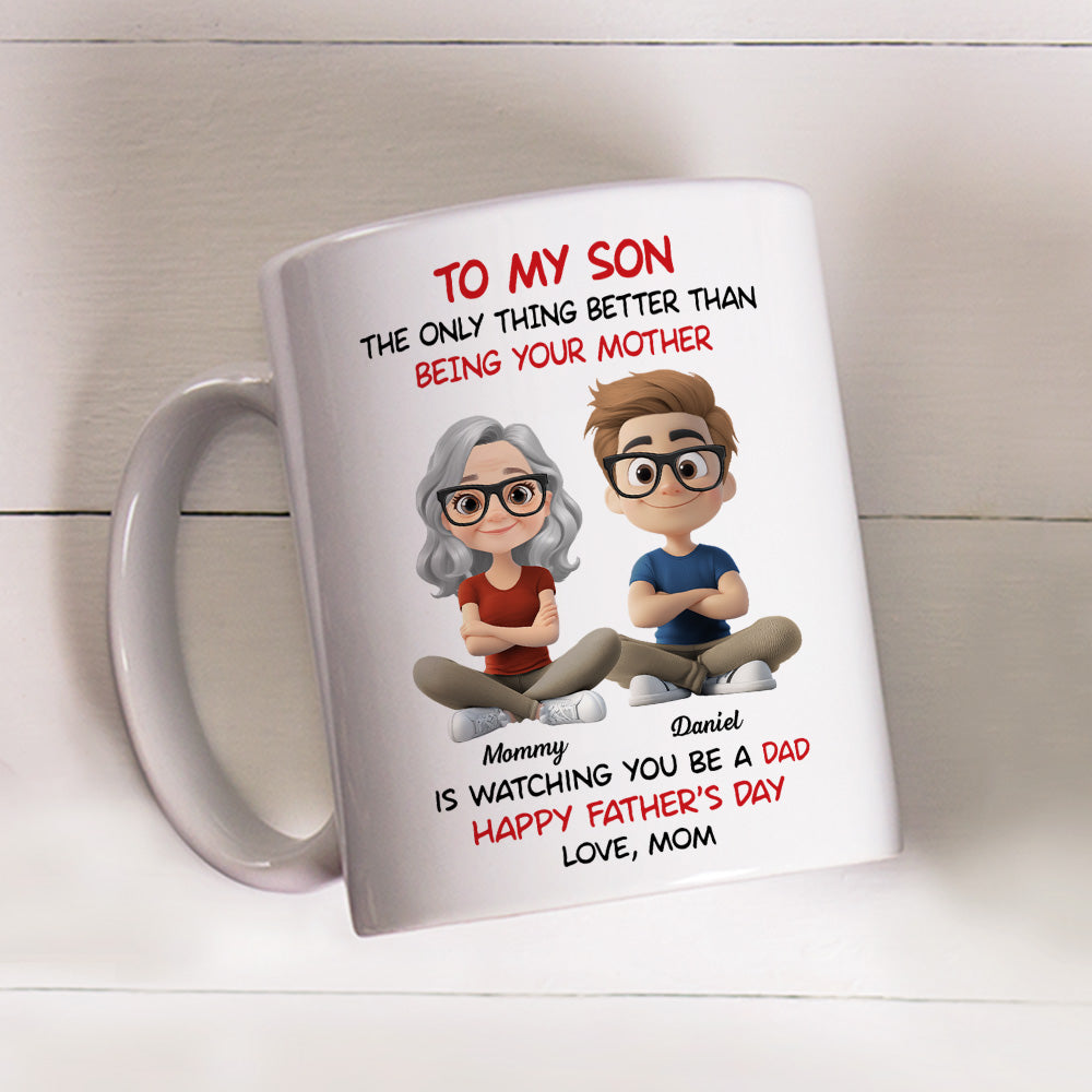 Custom Father's Day Gift For Son • To My Son Cartoonize - Personalized Coffee Mug