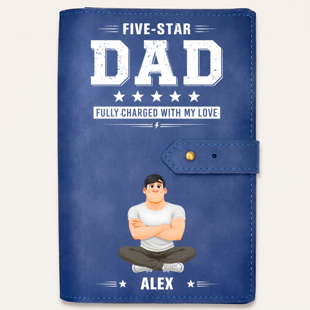 Fully Charged With Our Love - Personalized Leather Charger Bag